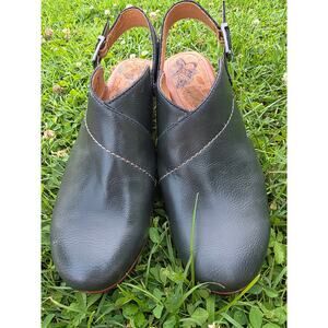 b.o.c. Black Slingback Clog Sandals Size 10M Cottagecore Bohemian Platform